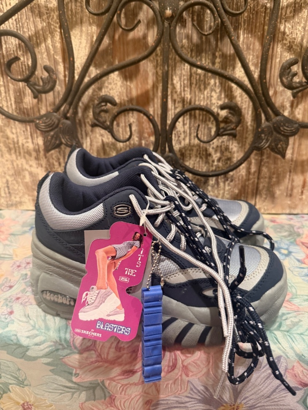 Vintage Skechers Blasters y2k Womens 6.5 Leather Chunky Platform nwt rare shoes